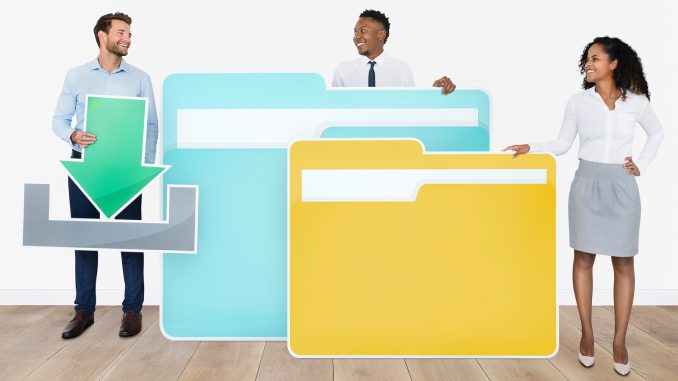 Cloud storage and download concept shoot